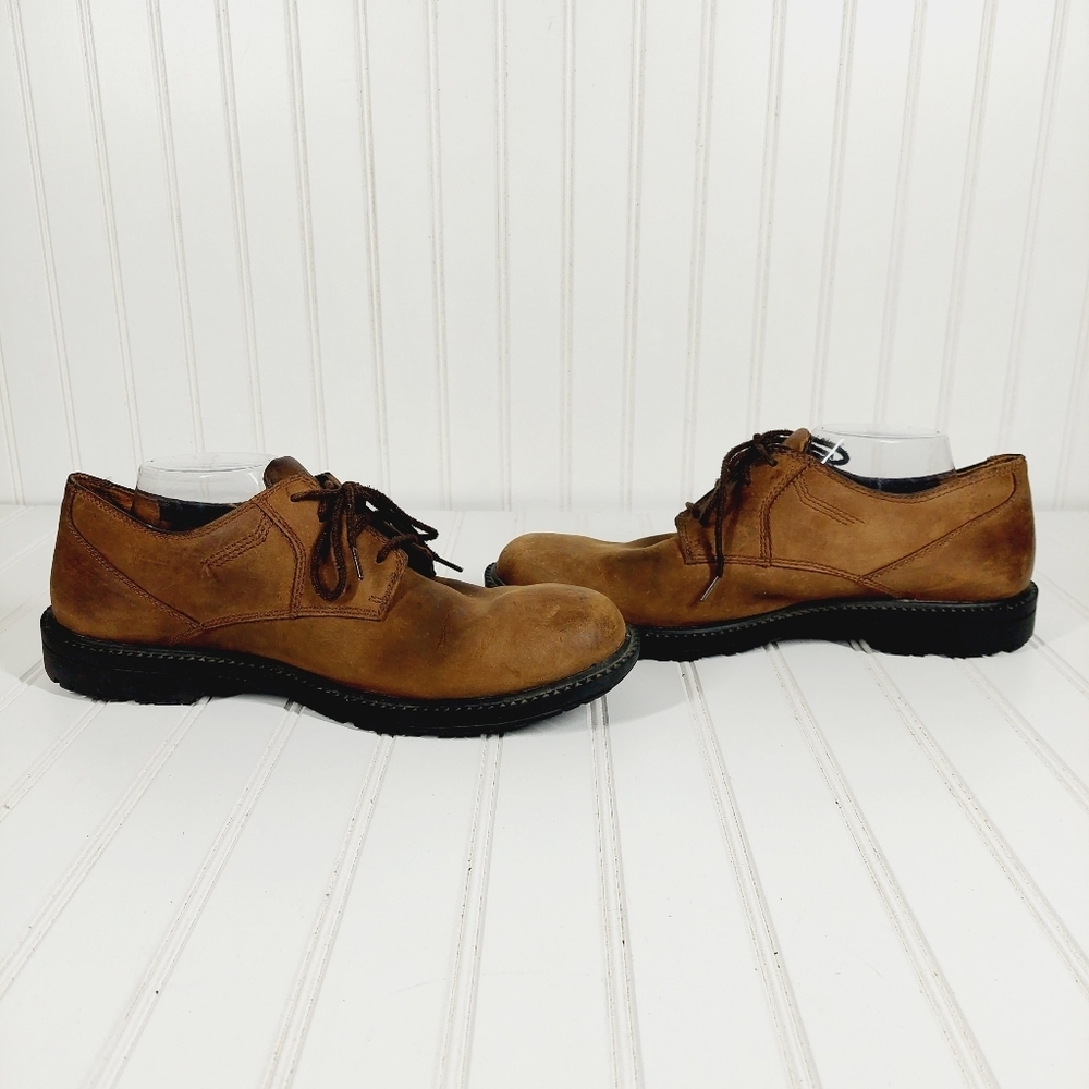 Timberland Men's 72521 Comfort Waterproof Leather Tan Lace Up Oxford Shoes A619 - Picture 8 of 14
